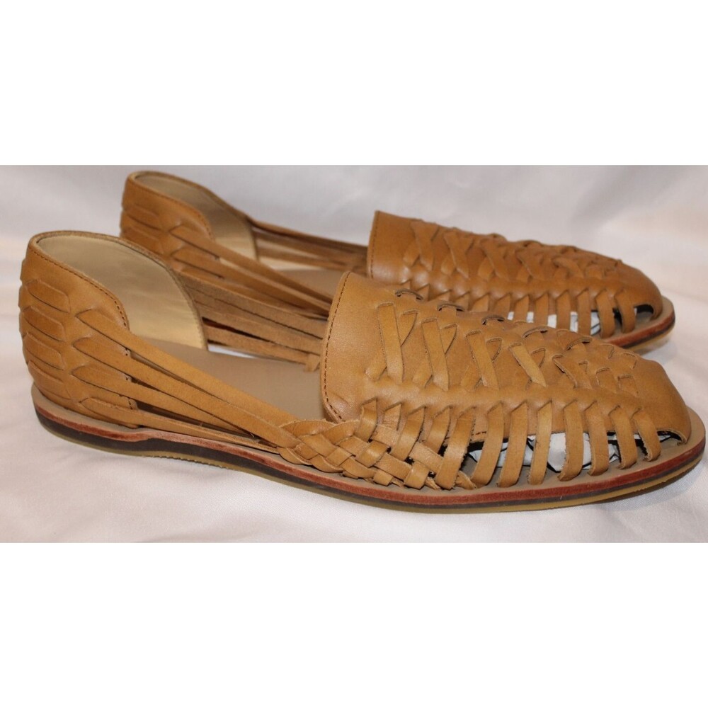 Nisolo Leather Sandal Huarache Men's SADDLE BROWN NWOB MSRP $150